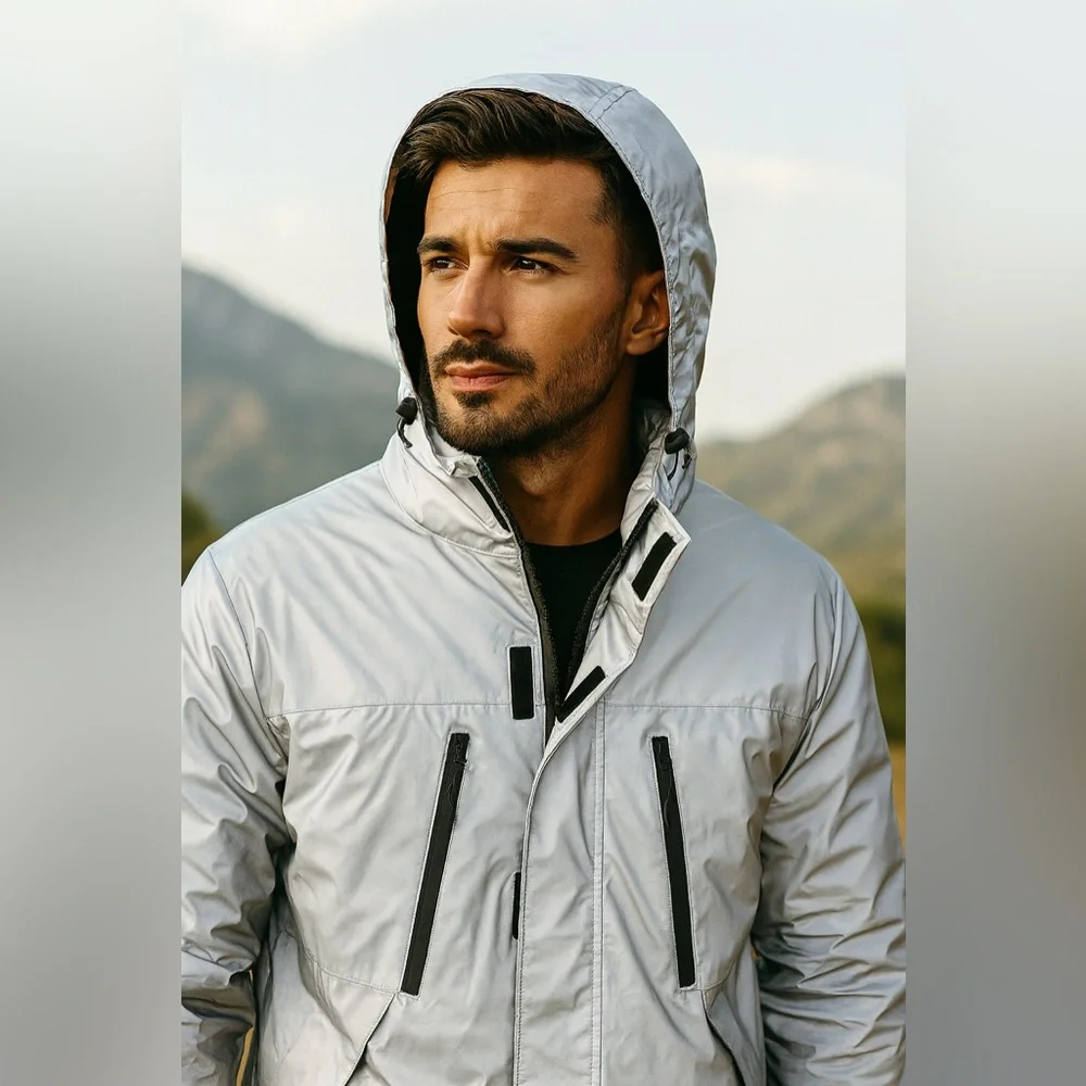 Zara Men’s Reflective Hooded – NWT – Size M – $149 MSRP – Puffer Jacket